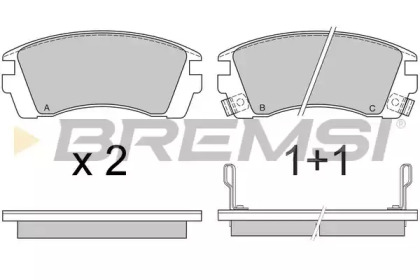 Комплект тормозных колодок BREMSI BP2575