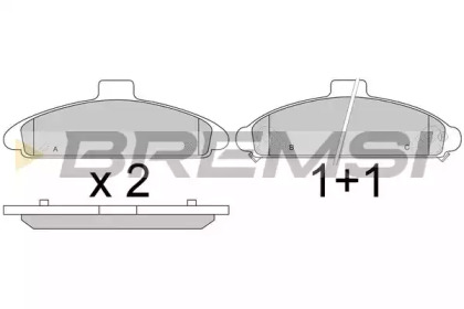 Комплект тормозных колодок BREMSI BP2579