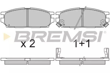 Комплект тормозных колодок BREMSI BP2588