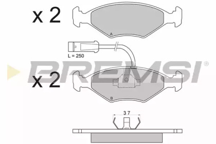 Комплект тормозных колодок BREMSI BP2589