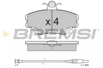 Комплект тормозных колодок BREMSI BP2590