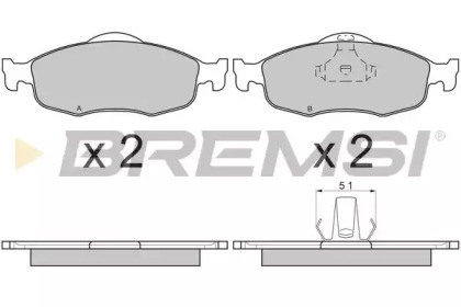 Комплект тормозных колодок BREMSI BP2592