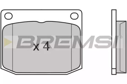 Комплект тормозных колодок BREMSI BP2594