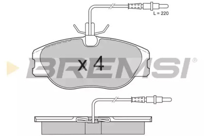 Комплект тормозных колодок BREMSI BP2598