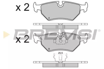 Комплект тормозных колодок BREMSI BP2599
