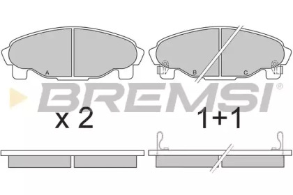 Комплект тормозных колодок BREMSI BP2601