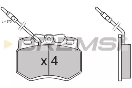 Комплект тормозных колодок BREMSI BP2604