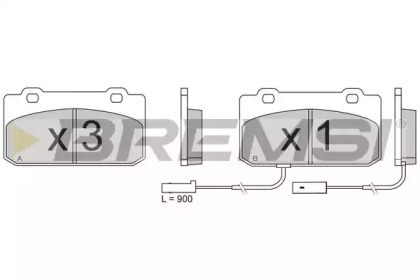 Комплект тормозных колодок BREMSI BP2608