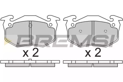 Комплект тормозных колодок BREMSI BP2613