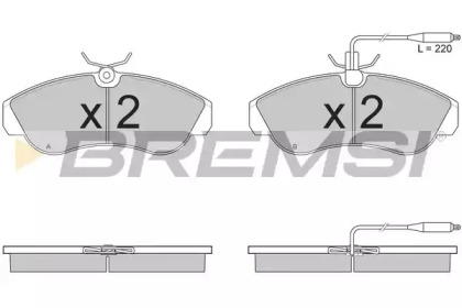 Комплект тормозных колодок BREMSI BP2615