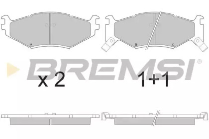 Комплект тормозных колодок BREMSI BP2629