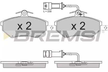 Комплект тормозных колодок BREMSI BP2637