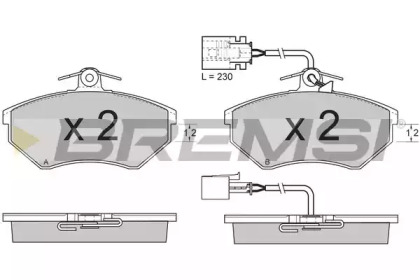 Комплект тормозных колодок BREMSI BP2638