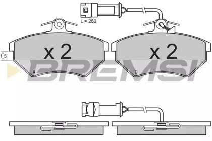 Комплект тормозных колодок BREMSI BP2643