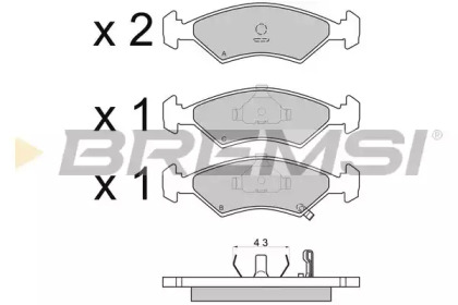 Комплект тормозных колодок BREMSI BP2647