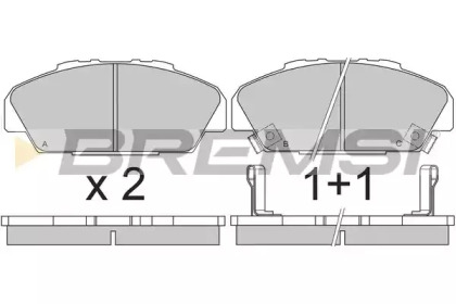 Комплект тормозных колодок BREMSI BP2648