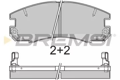 Комплект тормозных колодок BREMSI BP2654