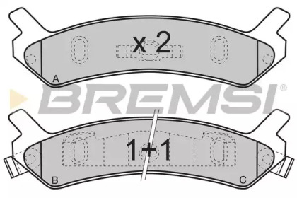 Комплект тормозных колодок BREMSI BP2655