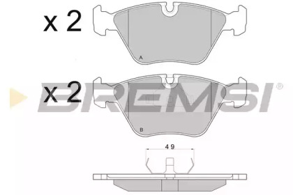 Комплект тормозных колодок BREMSI BP2664