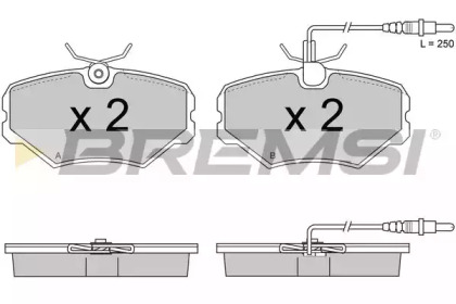 Комплект тормозных колодок BREMSI BP2670