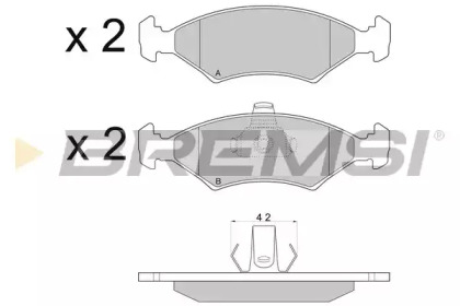 Комплект тормозных колодок BREMSI BP2675