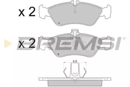 Комплект тормозных колодок BREMSI BP2689