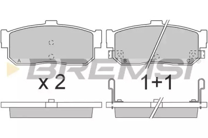 Комплект тормозных колодок, дисковый тормоз BREMSI BP2699