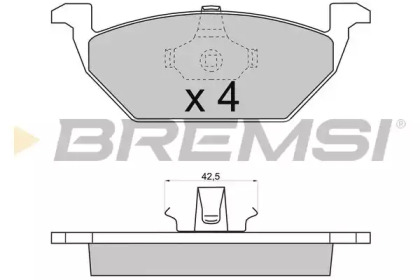 Комплект тормозных колодок BREMSI BP2712