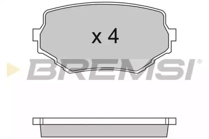 Комплект тормозных колодок BREMSI BP2713