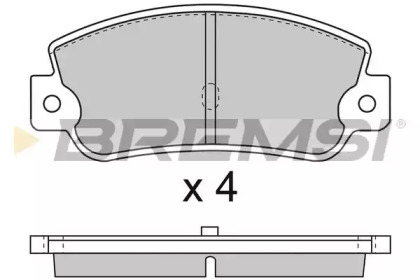 Комплект тормозных колодок BREMSI BP2714