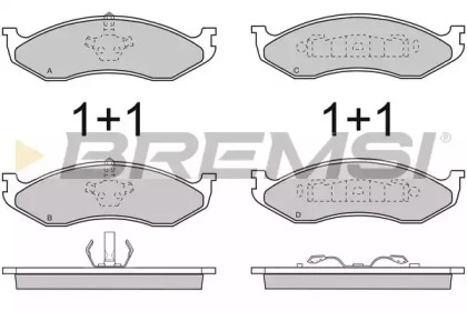 Комплект тормозных колодок BREMSI BP2715