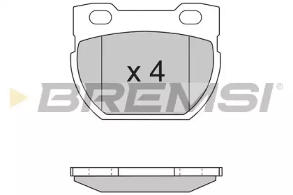 Комплект тормозных колодок BREMSI BP2716