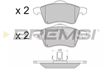 Комплект тормозных колодок BREMSI BP2723