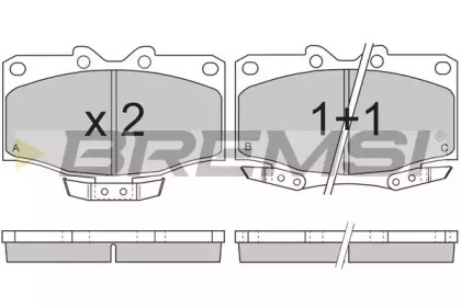 Комплект тормозных колодок BREMSI BP2725