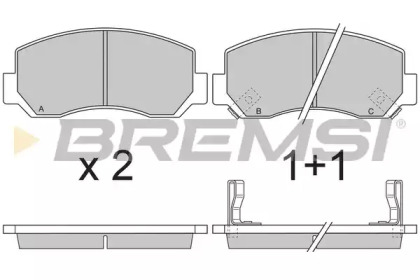 Комплект тормозных колодок BREMSI BP2727