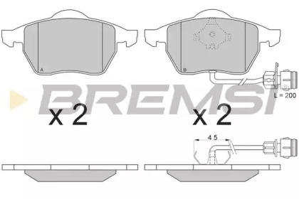 Комплект тормозных колодок BREMSI BP2733