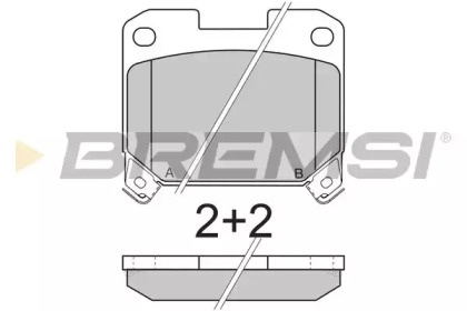 Комплект тормозных колодок BREMSI BP2741