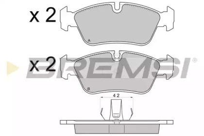 Комплект тормозных колодок BREMSI BP2745