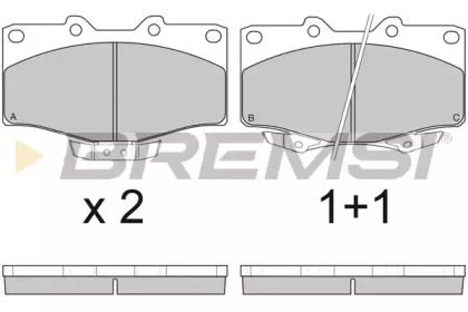 Комплект тормозных колодок BREMSI BP2748