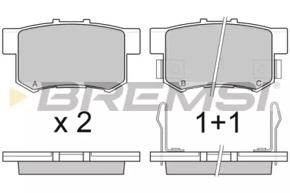 Комплект тормозных колодок BREMSI BP2750