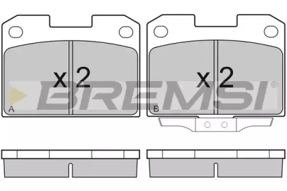 Комплект тормозных колодок BREMSI BP2755