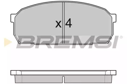 Комплект тормозных колодок BREMSI BP2756