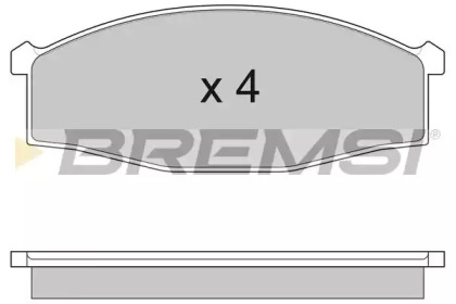 Комплект тормозных колодок BREMSI BP2757