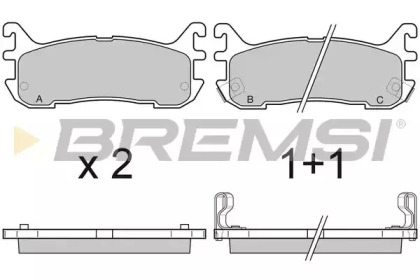 Комплект тормозных колодок BREMSI BP2759