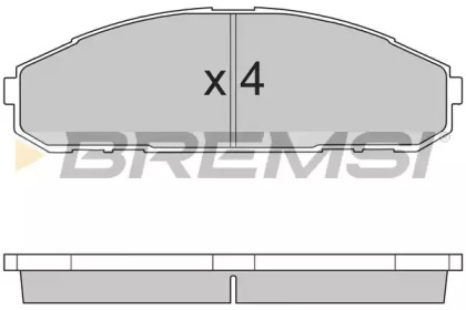 Комплект тормозных колодок BREMSI BP2762