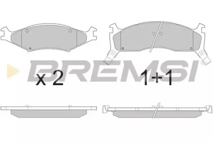 Комплект тормозных колодок BREMSI BP2772