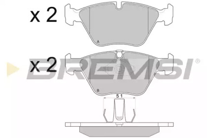 Комплект тормозных колодок BREMSI BP2773