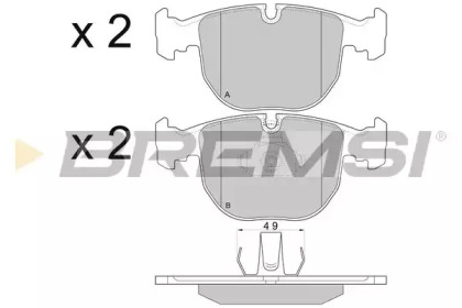 Комплект тормозных колодок BREMSI BP2774