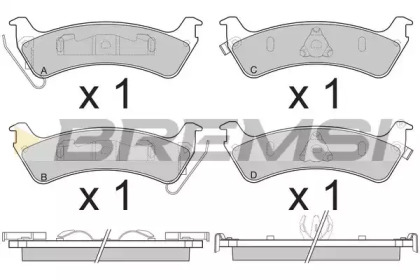 Комплект тормозных колодок BREMSI BP2777