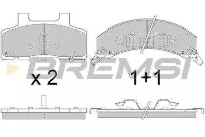 Комплект тормозных колодок BREMSI BP2785